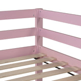Solid Wooden, Solid Rubber Wooden Twin over Twin Loft Bed with Ladder, with Bed Platform of W504P191672