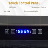 Dual Zone Wine and Beverage Refridgerator, 28 Bottle Wine Fridge with Independent Temperature 97057086