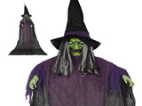11.8ft Life Size Hanging Witch Talking Halloween Hanging Decoration 40479945