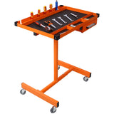 Adjustable Tear Down Work Table with Drawer for Garages, Repair Shops, and DIY, Portable, 2.5" W465P190256