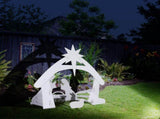 116*53*118cm PVC Nativity Garden Jesus Decoration White 11713425