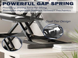 32 Inch Desk Converter, Height Adjustable Sit to Stand Riser, Dual Monitor and Laptop Workstation 74924581