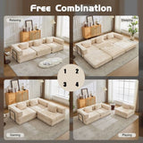 Compression Sofa,Convertible Floor Sofa Bed with Fixed-Shape Frame, Boneless Modular Sectional 85434070