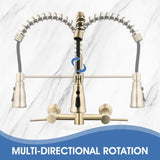 3 Functions Wall Mounted Bridge Kitchen Faucet W122564077