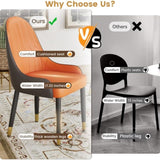 Modern PU sponge-filled dining chair, solid wood metal legs, suitable for restaurants, living rooms W1535119450