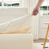 Accent Armless Chair Lazy Floor Seating, Leisure Accent Single Couch with Backrest Fireside Chair W876P236431