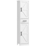 67" Tall Farmhouse Linen Closet, Bathroom Storage Cabinet with Barn Doors, Drawer & Adjustable 90737388