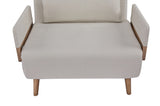 TRIO Modern Foldable Sofa Bed - Single-Seater with Breathable Linen Fabric, Converts in 10 Sec, W3391P325003