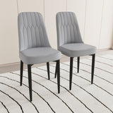 A set of 2 dining chair, modern style chair made of high-quality PU Leather fabric with thick soft W2189140246