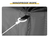 10x10FT Dark Grey Folding Canopy Tent with 4 Sidewalls , 4 Solar RGB Light 45516329