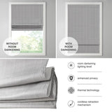Basketweave Room Darkening Cordless Roman Shade B035129703