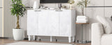 U-Can 47.2'' Modern TV Stand, Entertainment Center Media Console with 2 Spacious Storage Space, N724P233372K