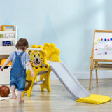 Yellow Toddler Slide for Indoors with Basketball Hoop 04628273