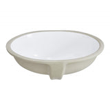 White Oval Undermount Bathroom Sink With Overflow W122549614