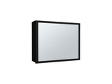 Medicine Cabinet 21.1" H, 1 Door, 4 Shelves, 1 Mirror, Black B097P250885