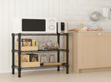 3-Layer Plastic Coated Iron Shelf 350*600*850 Black 03378008
