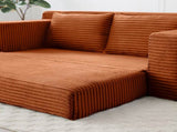 Memory Foam Cloud Loveseat Sofa, 2 in 1 Convertible Folding Couch Bed, No Assembly Compressed W2677P395124
