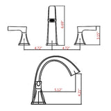 Widespread Bathroom Sink Faucets Two Handle 3 Hole Vanity Bath Faucet with Drain Assembly W122471405