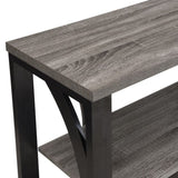 3-Tier Industrial Console Table,70.87 inch, Narrow Entry Table Long Table with Storage for Entryway, W2317P230086