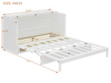 Full Size Murphy Bed with Large Drawers,White N708P336203K