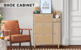 Modern minimalist storage cabinet, Japanese rattan shoe cabinet, bed top cabinet, small home W1512P360384