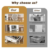 Vanity Dressing Table with LED Mirror & Storage White Makeup Desk Features 3 Drawers, 2 Open W2700P297922