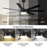 72 In Farmhouse Ceiling Fan with Plywood Blades for Dining Room W1367P182915