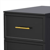 Salon Cabinet, Black, 6Drawer with 2 Hairtool Rings, 15mm PVC VacuumFormed Door Panels, 15mm 66197912
