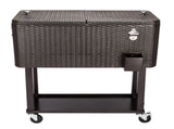 80QT Rattan Square Legs Cooler with Shelf 16526367