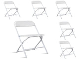 6pcs Injection Molding Classic Garden Plastic Folding Chair White 79236463