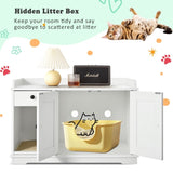 GO Cat Litter Box Enclosure, Litter Box Furniture Hidden with Cat Litter Mat, Indoor Cat House with N704P265258K