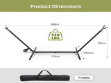 9ft Steel Hammock with Built-in Wheel, Portable Hammock for Outside, Heavy-Duty Hammock 35613179