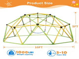 10FT Climbing Dome for Kids Jungle Gym Apply To Park Dome Climber With Swing Playground 70949415