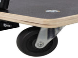 Heavy Duty Wooden Rectangle Moving Dolly with Ergonomic Handle, 440 LBS Load Capacity 3 Inch PP 49214615