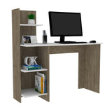 Vilna 120 Writing Desk , Four Shelves -Light Oak / White B20092055