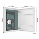 24'' W x 30'' H Surface Frameless Mirror Medicine Beveled Mirror Edges Bathroom Medicine W2287P250158