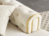 66.9''W Velvet Chaise Lounge,Luxury Modern Chaise Furniture,Tufted Back with 2pcs toss pillows for W579P224630