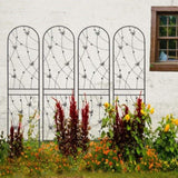 4 Pack Metal Garden Trellis 86.7" x 19.7" Rustproof Trellis for Climbing Plants Outdoor Flower W1586P268062