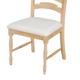 TOPMAX Vintage Traditional 4-Piece Upholstered Dining Chairs, Serrated Dining Backs, Natural N717P170412A