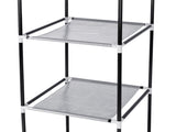 64" Portable Closet Storage Organizer Wardrobe Clothes Rack with Shelves Gray 48294238