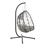 ZNTS Egg Chair Stand Indoor Outdoor Swing Chair Patio Wicker Hanging Egg Chair Hanging Basket Chair 91056287