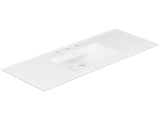 48" Resin Basin for Bathroom, with Undermount Rectangular Double Sinks, 8 inch Faucet Holes, N725P546919K