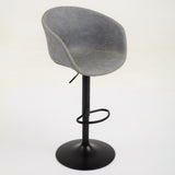 Adjustable Swivel Bar Stools, Mid-Century Modern PU Leather Upholstered Counter Height Bar Stool, W1143P173512