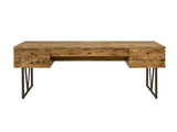 4-Drawer Writing Desk in Antique Nutmeg and Black B016P164169