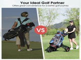 2-Step Folding Golf Cart - Durable Aluminum Frame with EVA Maintenance-Free Wheels 27263729