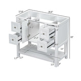 36'' Bathroom Vanity without Sink,Free Standing Vanity Set with 4 Drawers& Soft Closing Doors,Solid WF317175AAK