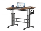 Standing Desk with Wheels, Dual Desktop Height Adjustable Desk, Treadmill Desk for Walking Pad, 17161861