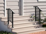Matte Black Outdoor 1st Tier Iron Handrail 42488572