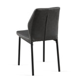 Dark Grey PU Leather Dining Chairs Set of 4 Faux Leather Dining Chairs Living Room Chair Modern W1164P195156