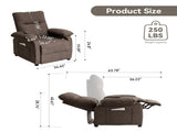 019-160&degRecliner Chair for Elderly Seniors-Manual Push Back Reclining Chair with 8-Point Massage W2636P286682